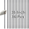 VVOKGO Rebar Stakes 36 Inch 16-Pack Concrete Form Stakes Heavy Duty Straight Ground Anchors, 3/8" Diameter Metal Steel Spikes with Chisel Point End for Plant Support, Garden Border,Landscape Edging