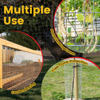 Welded Wire Fence, 6Ft x 50Ft 15Ga Chicken Wire Fencing, Garden Border Fencing Roll Metal Wire Mesh for Yard Vegetable Plant Protection Poultry Netting