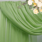 Wokceer Wedding Arch Draping 28.7" x 20FT Sage Green Sheer Fabric Backdrop for Ceremony, Birthday Party, Bridal Shower Decoration
