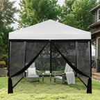 10x10 ft Mosquito Netting for Pop Up Canopy, Universal Bug Screen Tent Enclosure, Outdoor Canopy Mesh Net with Zipper Doors for Camping, Patio, Backyard (Netting Only，Black)