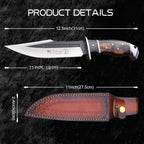 (DeHong-88 Hunting Knife, 7.1" (about 18 cm) Fixed Blade Tactical knife ，Configure leather scabbard,Camping, survival， Slicing, Boning, Gift Collection