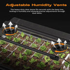 Patigrow 80-Cell Self-Watering Seed Starter Tray with Grow Light, Seed Starter Kit with 4.07” Humidity Dome, Indoor Seedling Starter Tray, Seed Starting Trays for Plant Germination, Seeds Growing
