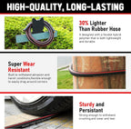 Garden Hose 25ft x 5/8", NON-EXPANDABLE Heavy Duty Premium Flexible Water Hose, No Kink, Leakproof, Lightweight Hybrid Hose with Male to Female Fittings for Household&Backyard