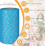 Glitter Tulle Rolls, 6” by 50 Yards (150FT) Netting Fabric Tulle for Tutu Skirts Sewing Birthday Wedding Party Decoration (Peacock Blue)
