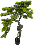3.5ft（43in） Artificial Bonsai Tree Juniper Faux Plants Indoor Big Fake Plants Decor with Ceramic Pots for Home Table Office Desk Bathroom Shelf Bedroom Living Room Farmhouse Decorations