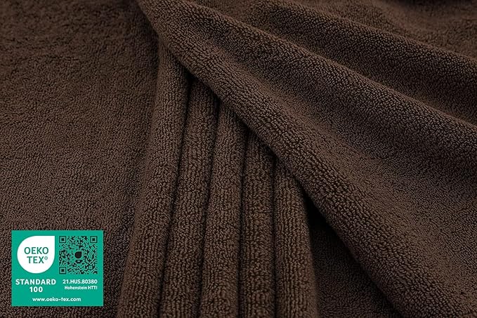 American Soft Linen Oversized Bath Sheet 40x80 Extra Large for Bathroom, 600 GSM 100% Cotton Turkish Jumbo Bathsheet Towels for Adults, Brown Bath Sheet