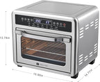 Air Fryer Oven, Digital, 26 Quart 10-in-1 Countertop Toaster Oven & Air Fryer Combo - Grill, Rotisserie, Dehydrator, Pizza Oven, & More, Stainless Steel