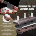Dream Reach Meat Cleaver Heavy Duty Bone Chopper High Carbon Bone Cutting Knife Hand Forged Butcher Knife with Cover for Kitchen Outdoor BBQ