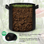 WEIFENG 10 Gallon Grow Bags Planters for Outdoor Plants 5-Pack Plant Bags with Handles
