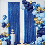 4 Pack Royal Blue Curtains 2ftx8ft Sequin Backdrop Drapes for Birthday Wedding Party Photo Backdrop Decorations