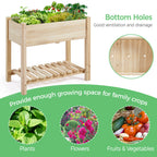 Yaheetech 34" Raised Garden Bed with Legs, Wooden Planter Box, 1Pcs