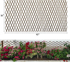 Expandable Garden Trellis Plant Support Willow Lattice Fence Panel for Climbing Plants Vine Ivy Rose Cucumbers Clematis