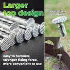6.3-Inch Galvanized Heavy-Duty Landscape Stakes, (300-Pack) Spiral Metal Turf Spikes for Artificial Grass, Paver Edging, Weed Barrier, Securing Fences and More
