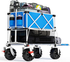 Old Bahama Bay 400L Collapsible Double Decker Beach Wagon with Brakes, Folding Beach Cart with 54" Extra Long Decker, 450LBS Heavy Duty Wagon Chart with All-Terrain Big Wheels for Sand Camping Garden