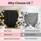 40x10ft Backdrop Curtains for Parties, 8 Panels 5x10ft Curtains Photography Drapes Rod Pocket Curtain Backdrop for Birthday Wedding Baby Shower Home Decor