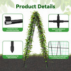 Trellume Cucumber Trellis - 49.4"*49.4" Metal Garden Trellis for Climbing Plants, Garden Trellis with Plastic-Coated Steel Pipe, A Frame Trellis for Cucumbers, Peas, Morning Glories(Black)