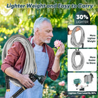 Garden Hose with 10-Function Nozzle, Leak-proof Metal Connector Hose, No Knots, Kink-Free, Lighter, Anti-Pets, Wear-Resistant, 3/4 GHT, Water Hose for Garden, Yard, Outdoor（75 FT）