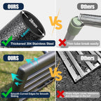 Professional Lawn Leveling Rake 30x10 Heavy Duty - Oversized Leveling Tool with 80" Stainless Steel Handle, Foldable Landscape Grading Rake for Soil Sand Topdressing & Seeding