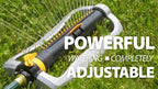 Melnor Metal Oscillating Sprinkler 4500 Sq Ft: Flow, Width, Range Adjust