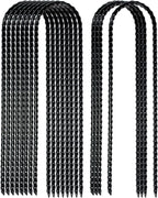 10"x2" Trampolines Wind Stakes Heavy Duty U Shape Galvanized Steel Trampoline Stakes Ground Anchors with Sharp End for Camping Tent, Garden Staples, Trampoline Pins (24)