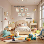Baby Alphabet Wall Art Set of 9, 1 2 3 number Rainbow Canvas Posters Prints, Kids ABC Positive Affirmation Wall Decor Paintings for Kids Room Nursery Bedroom Home Decor 8x10In Unframed