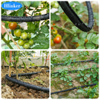 Hlinker Flat Soaker Hose 100 FT for Garden Beds, 50Ft 2Packs 1/2" Linkable Consistent Drip Irrigation Hose Save 80% Water, Leakproof Heavy Duty Double Layer Sprinkler Hose