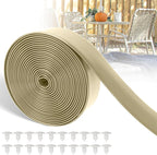 LukLoy 2" Wide 20ft Long Vinyl Straps for Patio Chairs Repair DIY + 20 Rivets, Replacement Straps for Lawn Chairs Patio Garden Balcony Outdoor Lounge Dining Furniture Repair, Driftwood