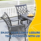 AAAAAcessories Outdoor Seat Cushions for Chairs, Waterproof, Fade-Resistant, 20" x 18" x 3", Patio Furniture Replacement Cushions, Set of 2, Dark Gray