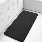 Yimobra Long Bath Mat 44"x24", Super Soft Quick Dry Memory Foam Bathroom Rug, Water Absorbent, Non Slip Backing Machine Washable for Tub Shower, Thick Comfort Support, Black