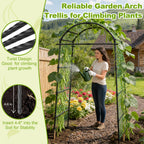 Miory Garden Arch Trellis for Climbing Plants Outdoor, 7ft Tall Plants Support Trellis for Climbing Vine Tomato Vegetable Flower Fruit, Cucumber Trellis for Raised Bed (32 x 83 Inch)