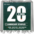 Garden Stakes, 20-Piece 6 Inch Never Rust Galvanized Landscape Staples, 5X Sharper Durable Stakes for Gardening, Tent, Weed Barrier, Outdoor Yard Decoration, Plant Cover