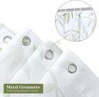 MitoVilla Sage Green Long Shower Curtain Set 72 x 78, Plant Leaves Fabric Shower Curtains 78 inch Long for Rustic Bathroom Decor, Chic Vintage Shower Curtain with Hooks