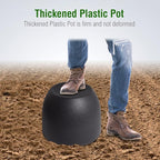 12/10/9 Large Modern Plant Pots, Plastic Planters with Drainage Holes and Saucers for Indoor Outdoor Plants Flowers, Black