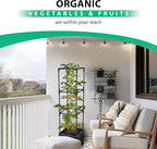 Tomato Planter with Metal Trellis,Self Watering Raised Garden Bed,for Garden Planter for Tomato Pots for Tomatoes Box Outdoor Planter for patio,Heavy Duty Container Planter for Climbing Vegetables