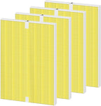 4 Pack 116130 HEPA Pet Care Replacement Filter H for Winix 5500-2 Am80 Plasmawave Air Purifier True HEPA Filter,Yellow