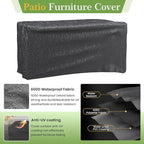 Amopatio Patio Loveseat, Outdoor Furniture 2-Seat Wicker Porch Furniture Outdoor Couch Sofa with Water-Resistant Cover & Non-Slip Cushions, Premium Patio Set,Burgundy