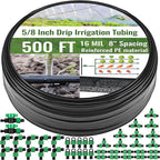 500 ft 5/8 Inch Drip Tape Irrigation Kit Drip Tape 16 Mil 8" Spacing Hose Garden Watering Tubing System Automatic Irrigation Equipment for Plant, Landscape, Yard, Lawn and Farm