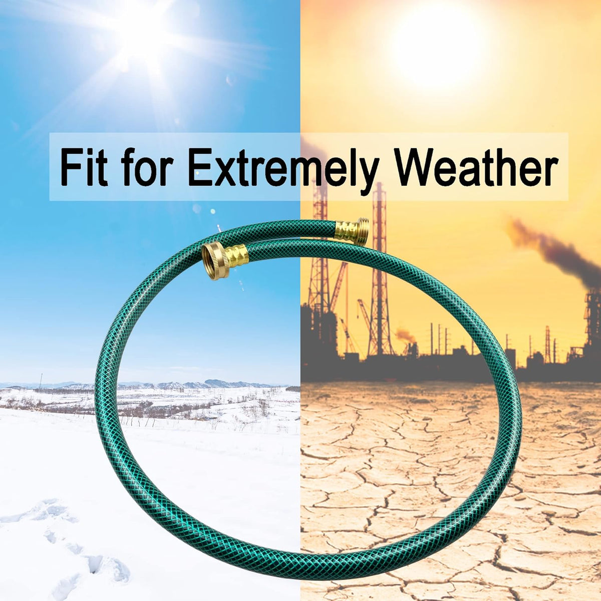 PVC Garden Hose 1/2 Inch Green Heavy Duty Water Hose with Solid Brass Fittings,No Leaking, Flexible,for outdoors,Lawns,Patio (25 FT, Green, Brass Fittings)