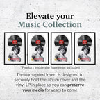 Creative Picture Frames 16" x 24" Jukebox Vinyl Frame Display with Double Matting, LP Record Album Frame for Wall Decor, White/White, 1 Count