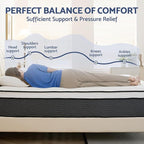 Twin Mattress, 14 Inch Twin Size Mattress in a Box, Hybrid Mattresses for Pressure Relief, Pocket Springs Mattresses, Firm