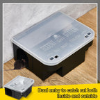 Qualirey 2 Pcs Rat Bait Station 8.86 x 7.28 x 3.62 Inches Rat Traps with Openable Lid, Blocks Boxes with Keys for Big Mouse, Keeps Children and Pets Safe Indoor & Outdoor, Bait Not Included (Clear)