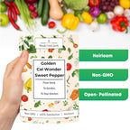 Woods Creek Seeds: Golden Cal Wonder Sweet Pepper Seeds for Planting - Non-GMO and Heirloom Bell Pepper Seeds for Planting Outdoors or Indoors for Home Plant Gardens - Sweet Golden Bell Peppers Seed