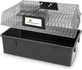Rugged Ranch Ratinator Live Rat and Mouse Trap Cage, Humane Multi Catch Rodent Control - Indoor or Outdoor Large Metal Wire Catcher with Dual Door for Rats and Mice
