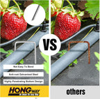 HongWay 120 Pack 4 Inch Landscape Garden Staples, Garden Stakes Galvanized 12 Gauge SOD Ground Stakes Landscaping Fabric Pins Yard Staples for Lawn Turf Hose Irrigation Tubing