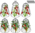 Garden Cloches for Plants - Set of 6 Chicken Wire Plant Cages and Plant Protectors from Animals, 17.7" H x 12.8" D, Outdoor Vegetable and Flower Cages, Sapbontchi Chicken Wire Cloche
