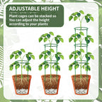 Moiggonoy 12 Pack Plant Support Stakes Sets - Versatile Plant Cages, Stackable Garden Flower Support， Small Plant Stakes for Indoor Plants,Tomato,Monstera, Peony, Hydrangea, Climbing Plants