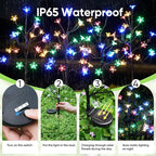 Solar Garden Lights Garden Decor, Solar Flowers Outdoor Decorative,2Pack 40LED Fairy Solar Lights Outdoor Waterproof Outside Yard,Patio,Pathway Decorations,Gardening Gifts for Women Mom