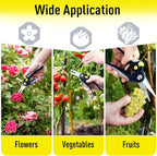 Jardineer Pruning Shears for Gardening, 3Pack Stainless Steel Garden Shears Set include Bypass Hand Pruner, Anvil Pruning Scissor, Pruning Snips for Flowers, Herbs and Small Branches