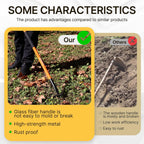 Sharpened Garden Hoe 57 Inch Heavy Duty Weeding Hoe with 8.3 Inch Blade and Fiberglass Handle Pre Sharpened for Effortless Cutting Lawn and Soil Tool