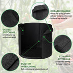 WEIFENG 3-Pack 50 Gallon Grow Bags Outdoor Plant Pots with Handles Potato Grow Bags